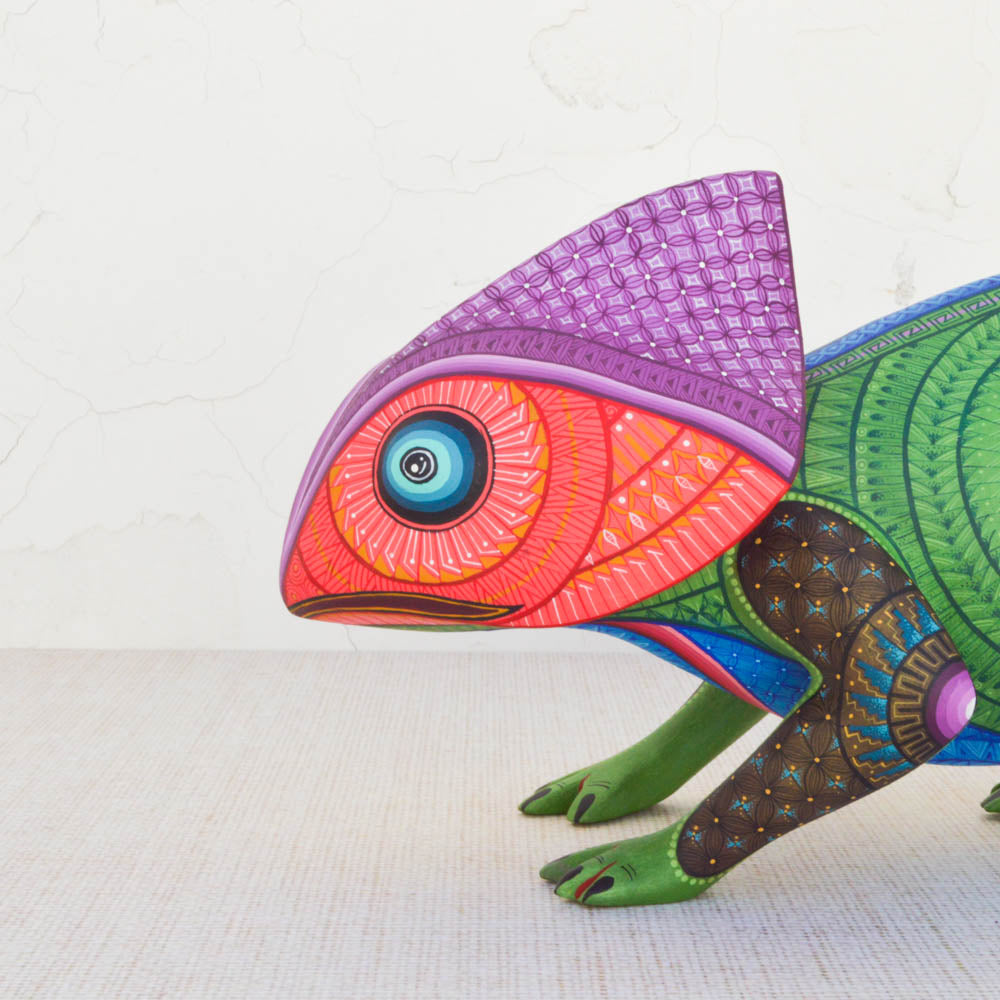 Chameleon Alebrije Oaxacan Wood Carving