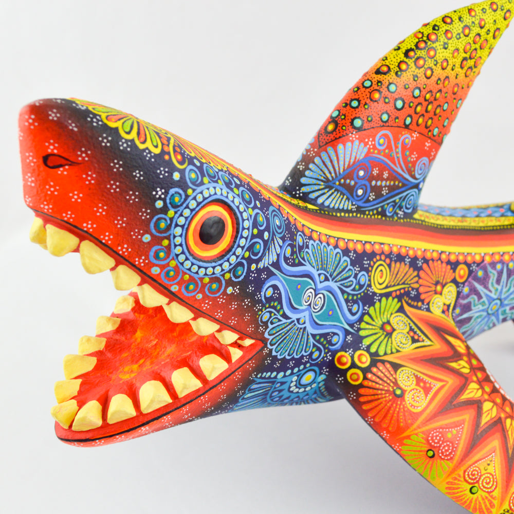 Shark Alebrije Oaxacan Wood Carving - magiamexica.com
