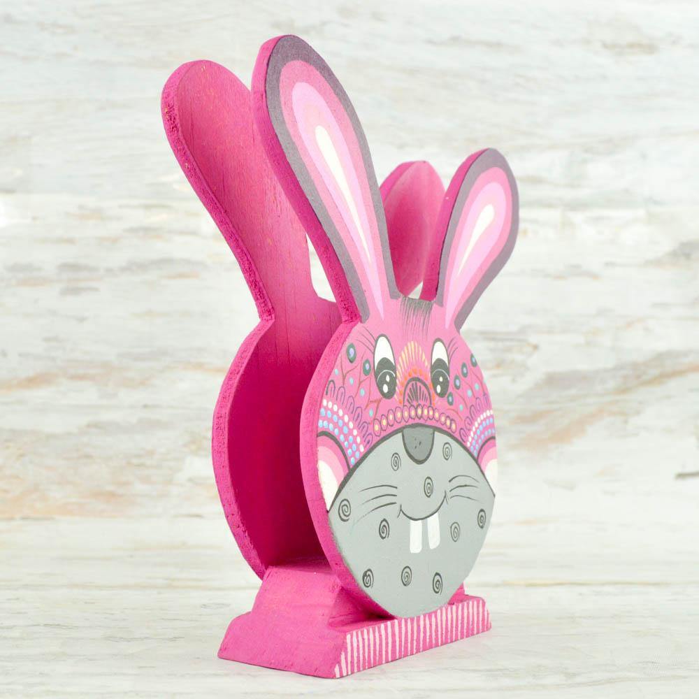 Bunny Napkin Holder - Alebrije Huichol Mexican Folk art magiamexica.com
