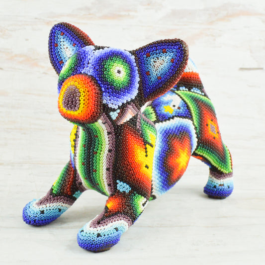 Dog Huichol Art - Alebrije Huichol Mexican Folk art magiamexica.com