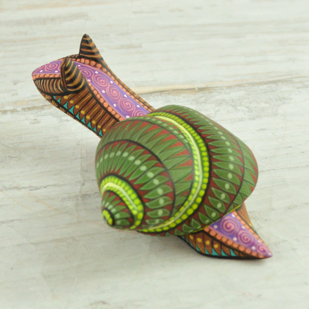 Snail Alebrije Oaxacan Wood Carving - Alebrije Huichol Mexican Folk art magiamexica.com