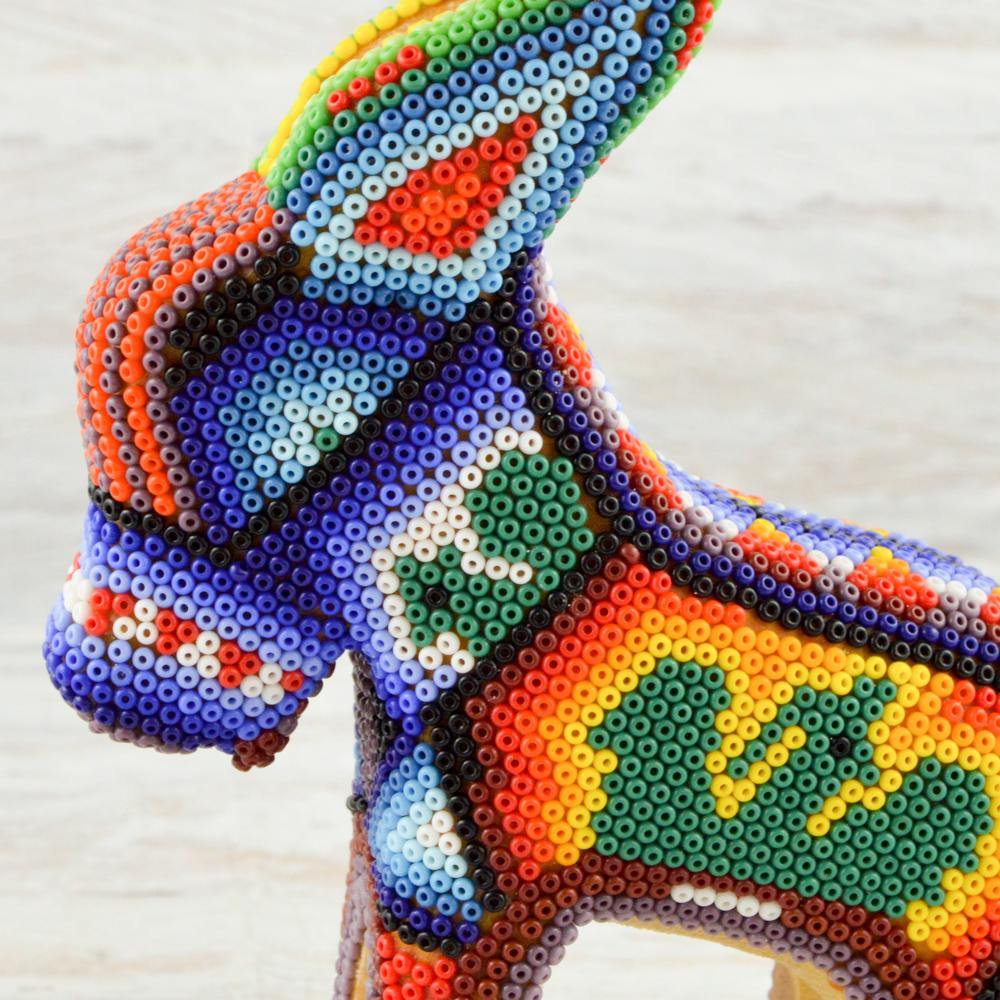 Huichol Art Beaded Animals Goat - Magia Mexica