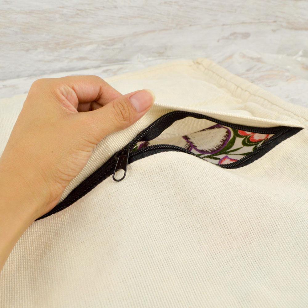 Embroidered Pillow Cover | Beige - Magia Mexica