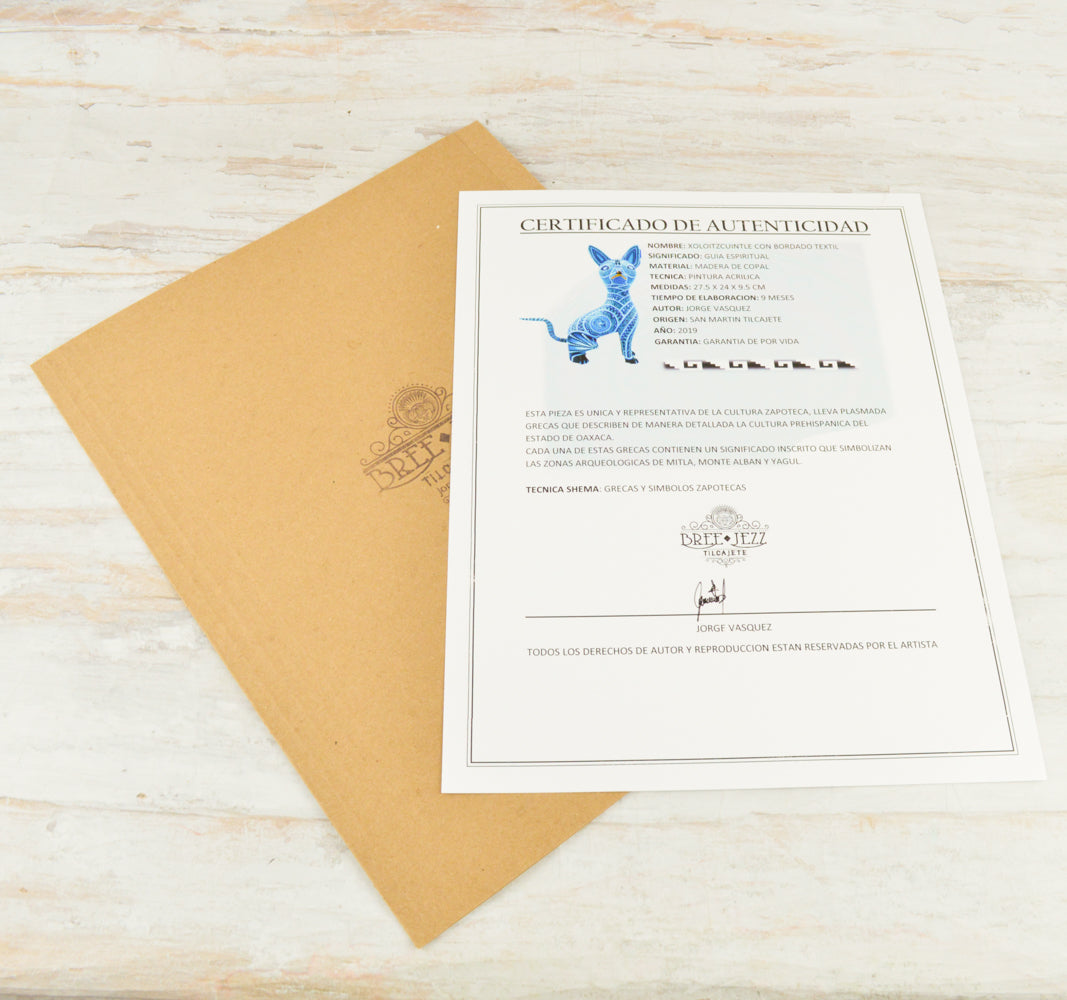 Xoloescuintle Alebrije Oaxacan Wood Carving - Alebrije Huichol Mexican Folk art magiamexica.com