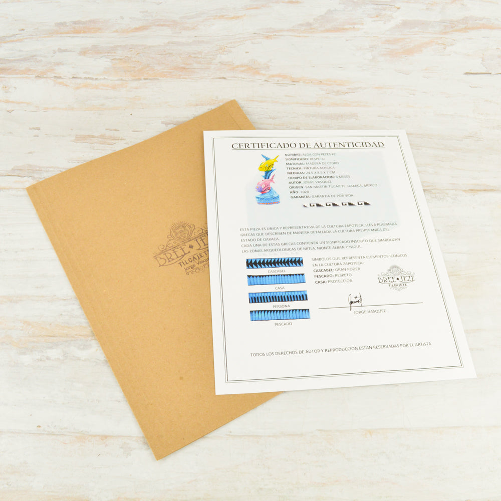 Fish Alebrije Oaxacan Wood Carving - Alebrije Huichol Mexican Folk art magiamexica.com