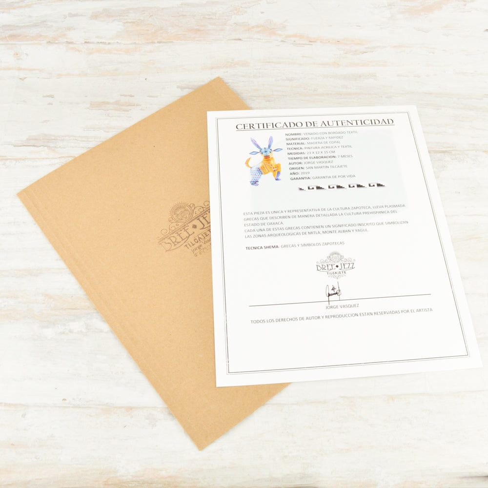 Deer Alebrije Oaxacan Wood Carving - Alebrije Huichol Mexican Folk art magiamexica.com