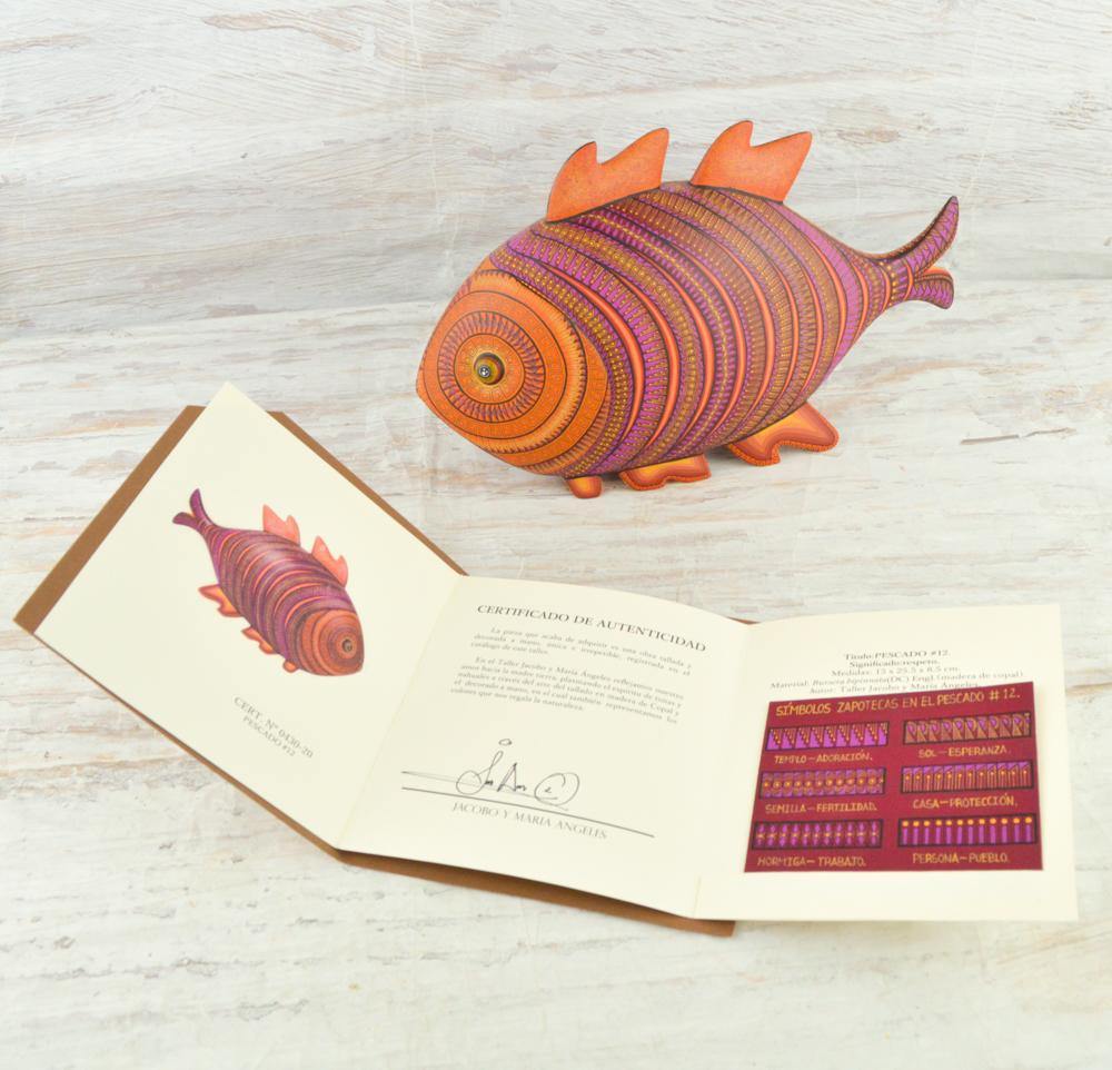 Alebrije Oaxacan Wood Carving Fish - Magia Mexica