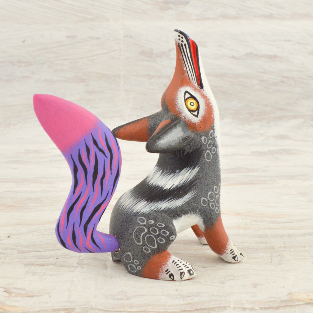 Coyote Alebrije Oaxacan Wood Carving - magiamexica.com
