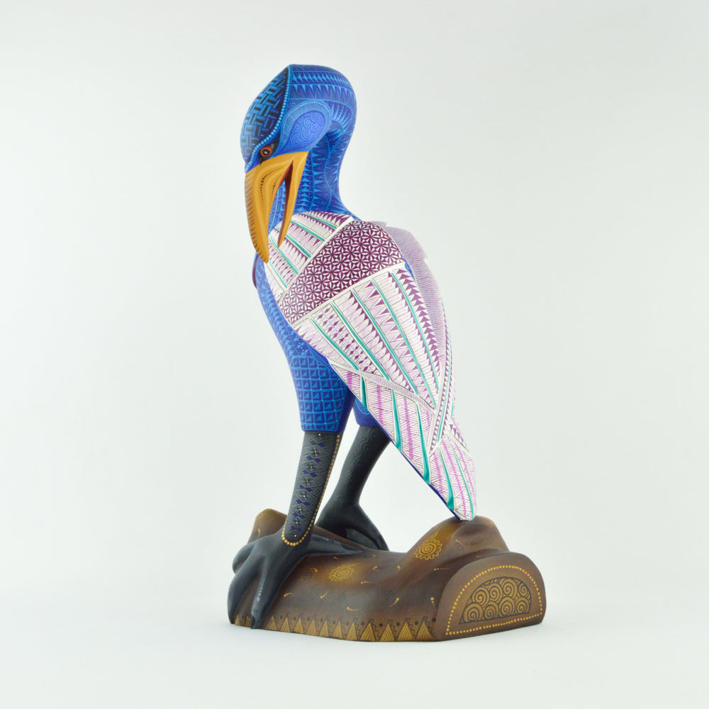 Heron Alebrije Oaxaca Wood Carving - magiamexica.com