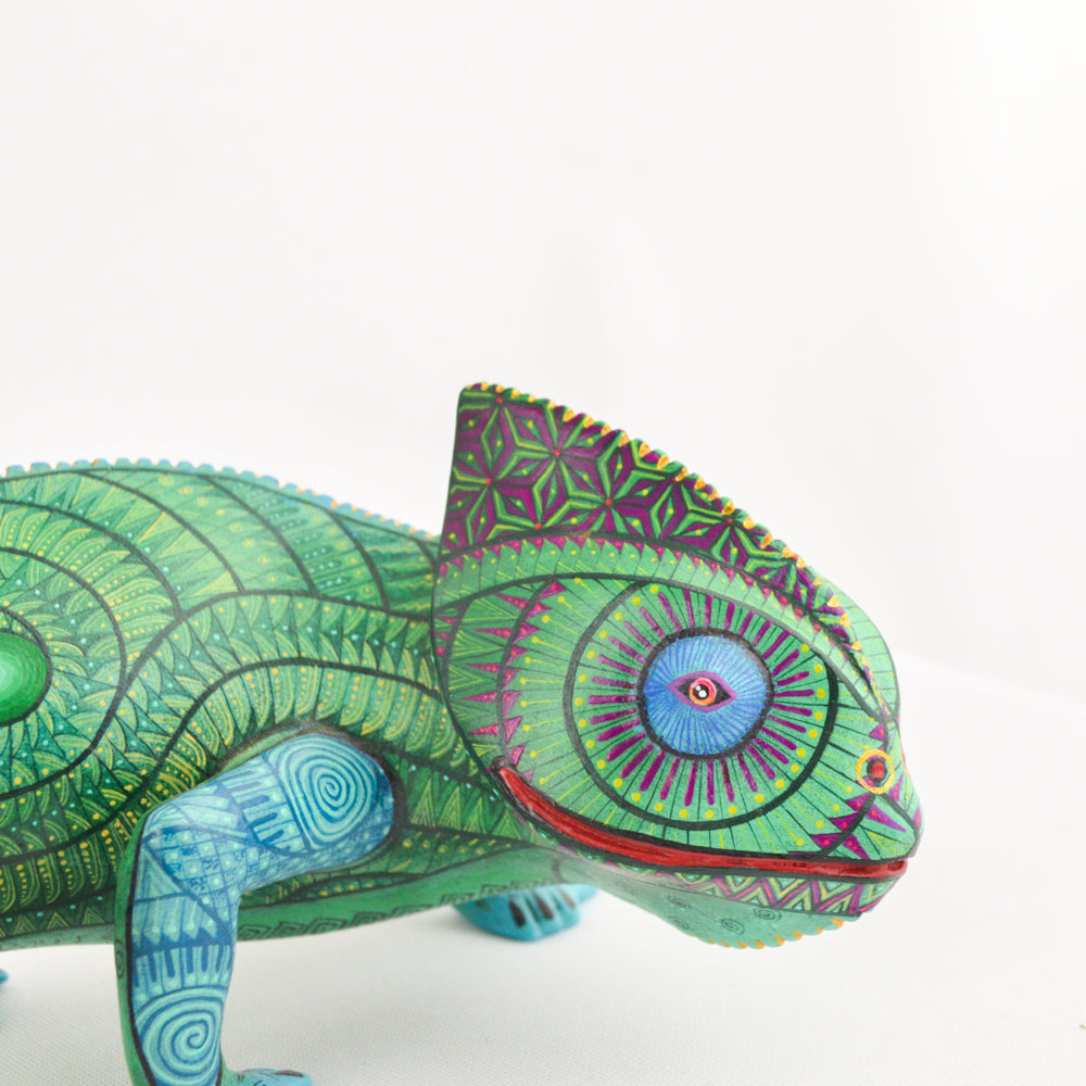 Chamaleon Alebrije Oaxacan Wood Carving