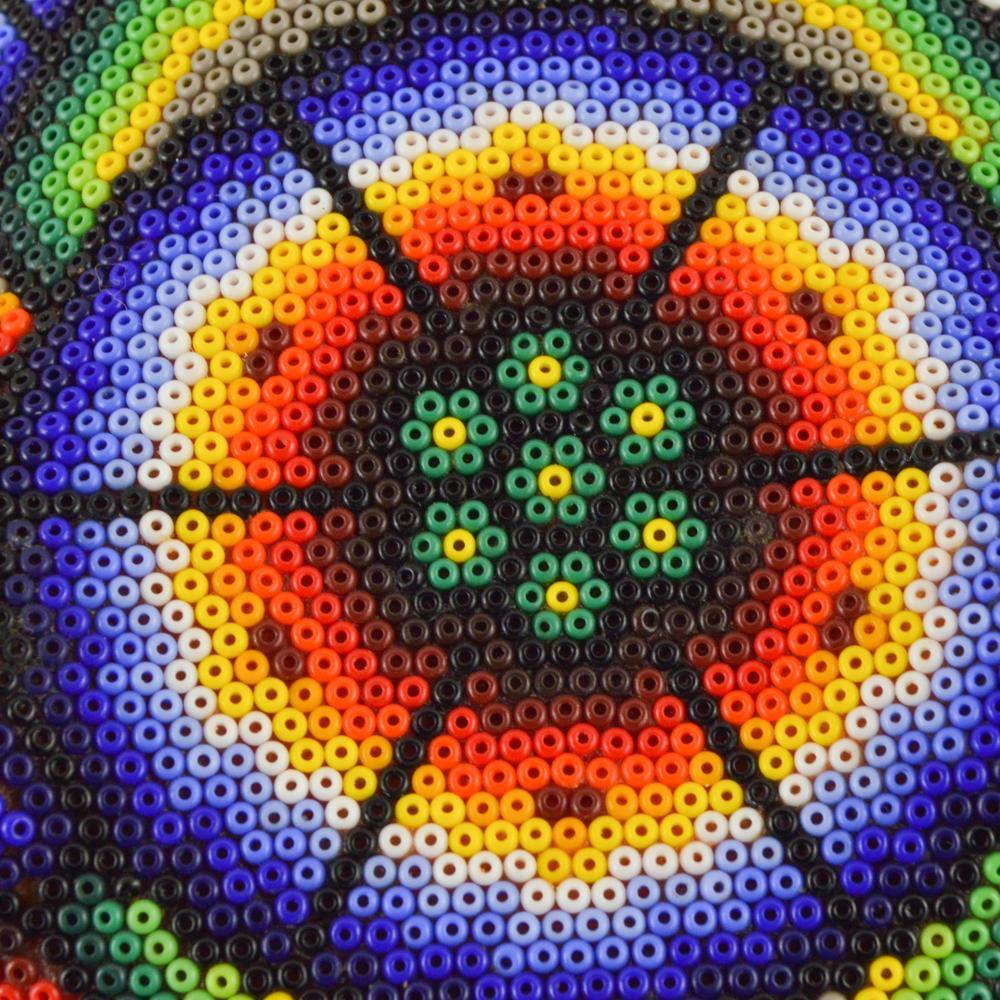 Huichol Art Beaded Animals Bull Head - Magia Mexica