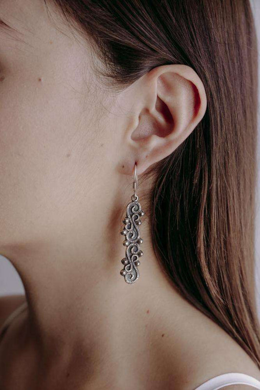 Earrings Large Columns - Alebrije Huichol Mexican Folk art magiamexica.com