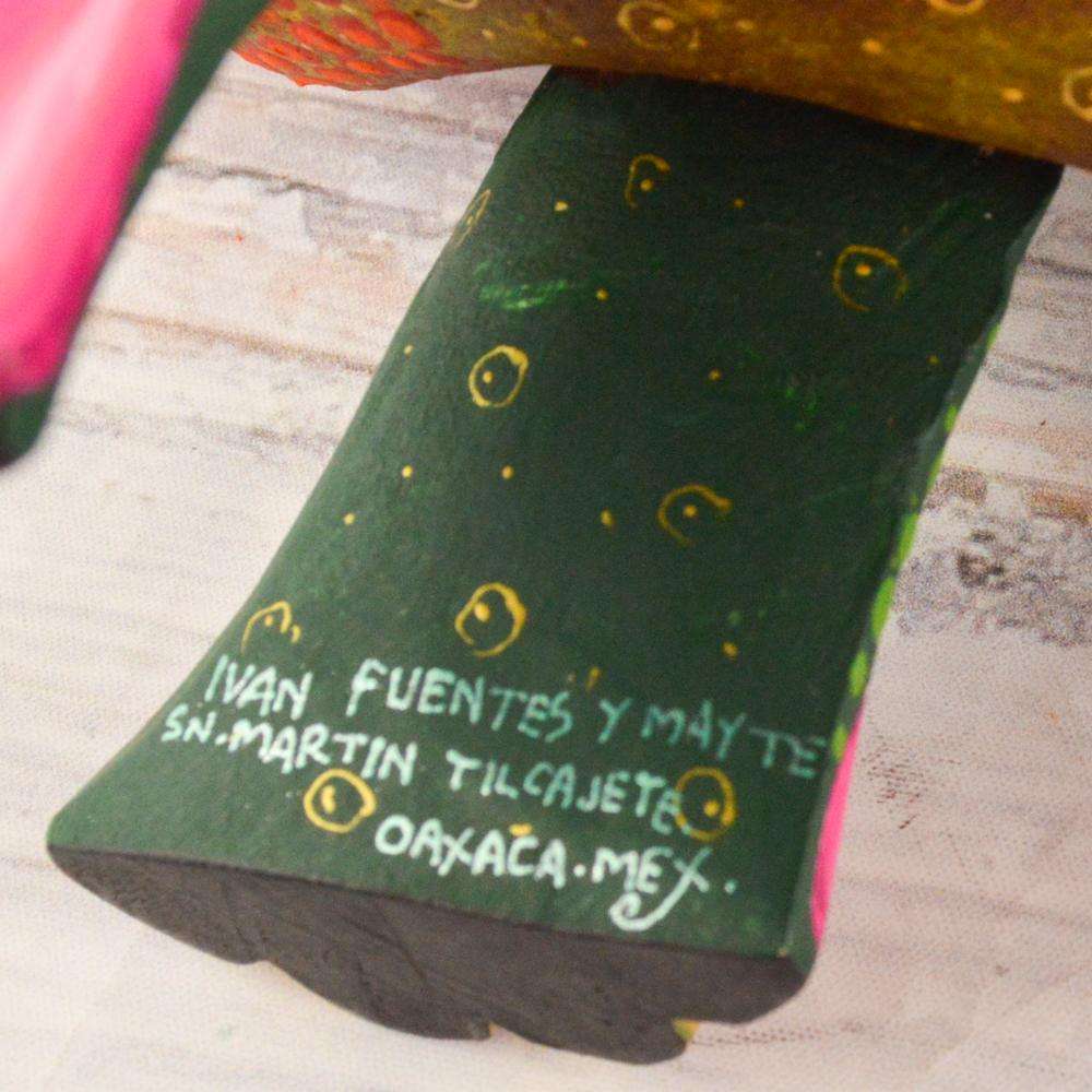 Mandala Fish Alebrije Wood Carving - Alebrije Huichol Mexican Folk art magiamexica.com