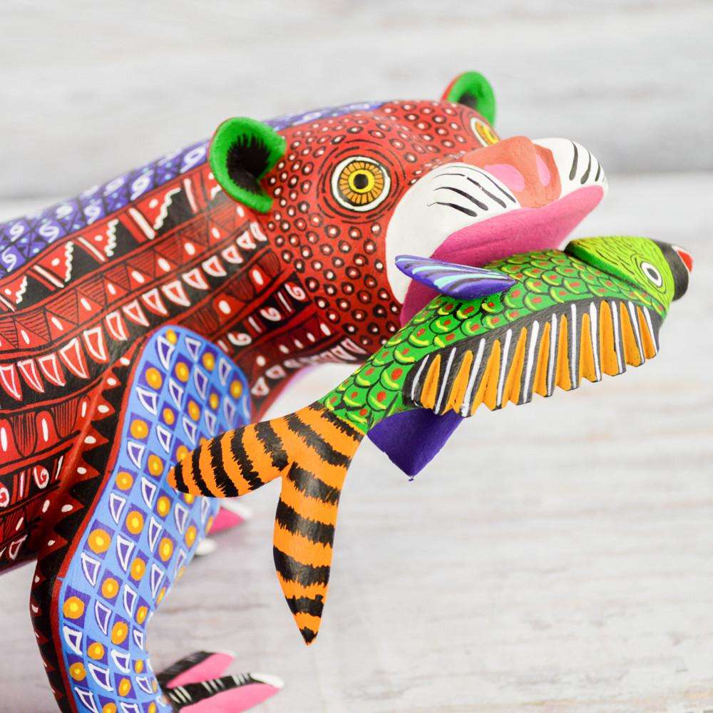 Otter Alebrije Oaxacan Wood Carving - Alebrije Huichol Mexican Folk art magiamexica.com
