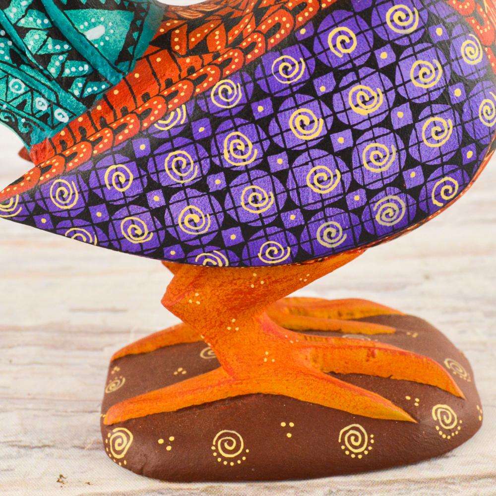 Rooster Alebrije Oaxacan Wood Carving - Alebrije Huichol Mexican Folk art magiamexica.com