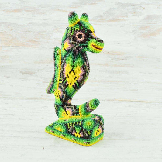 Seahorse Huichol Art - Alebrije Huichol Mexican Folk art magiamexica.com