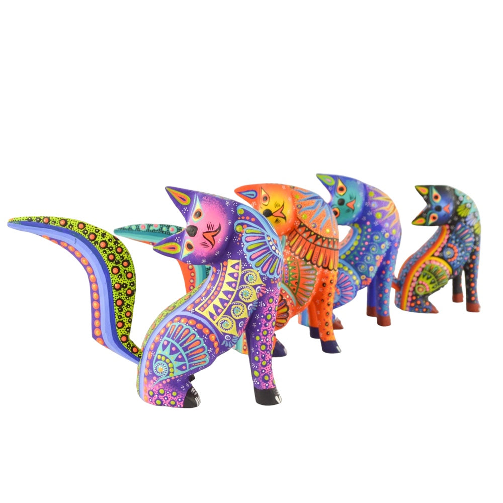 Cat Alebrije Oaxacan Wood Carving