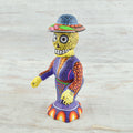 Catrina Dia de Muertos alebrije oaxacan Wood Carving - magiamexica.com