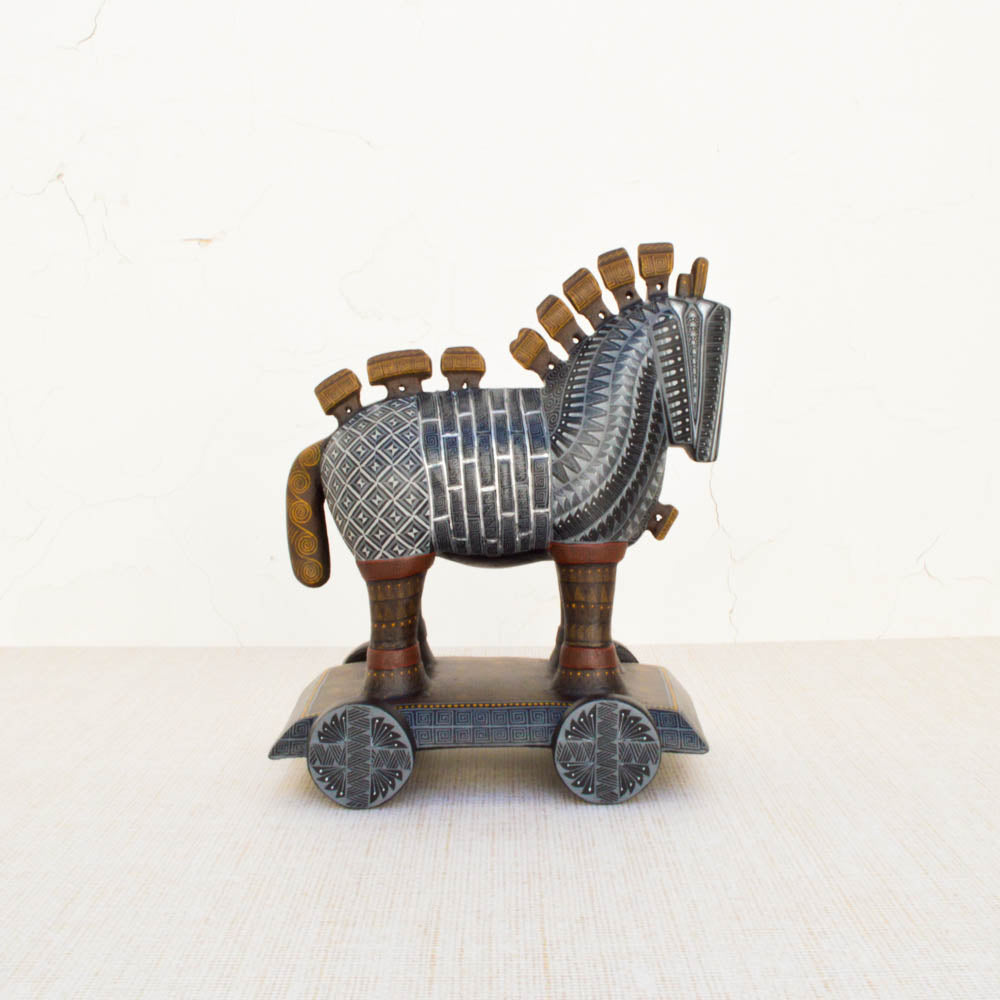 Trojan Horse Alebrije Oaxacan Wood Carving