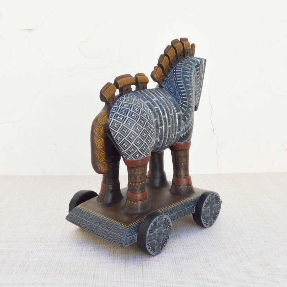 Trojan Horse Alebrije Oaxacan Wood Carving