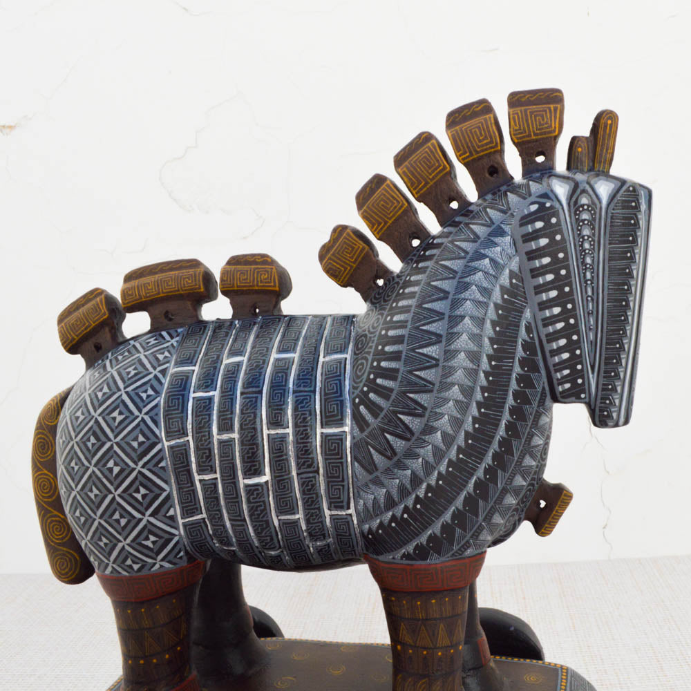 Trojan Horse Alebrije Oaxacan Wood Carving