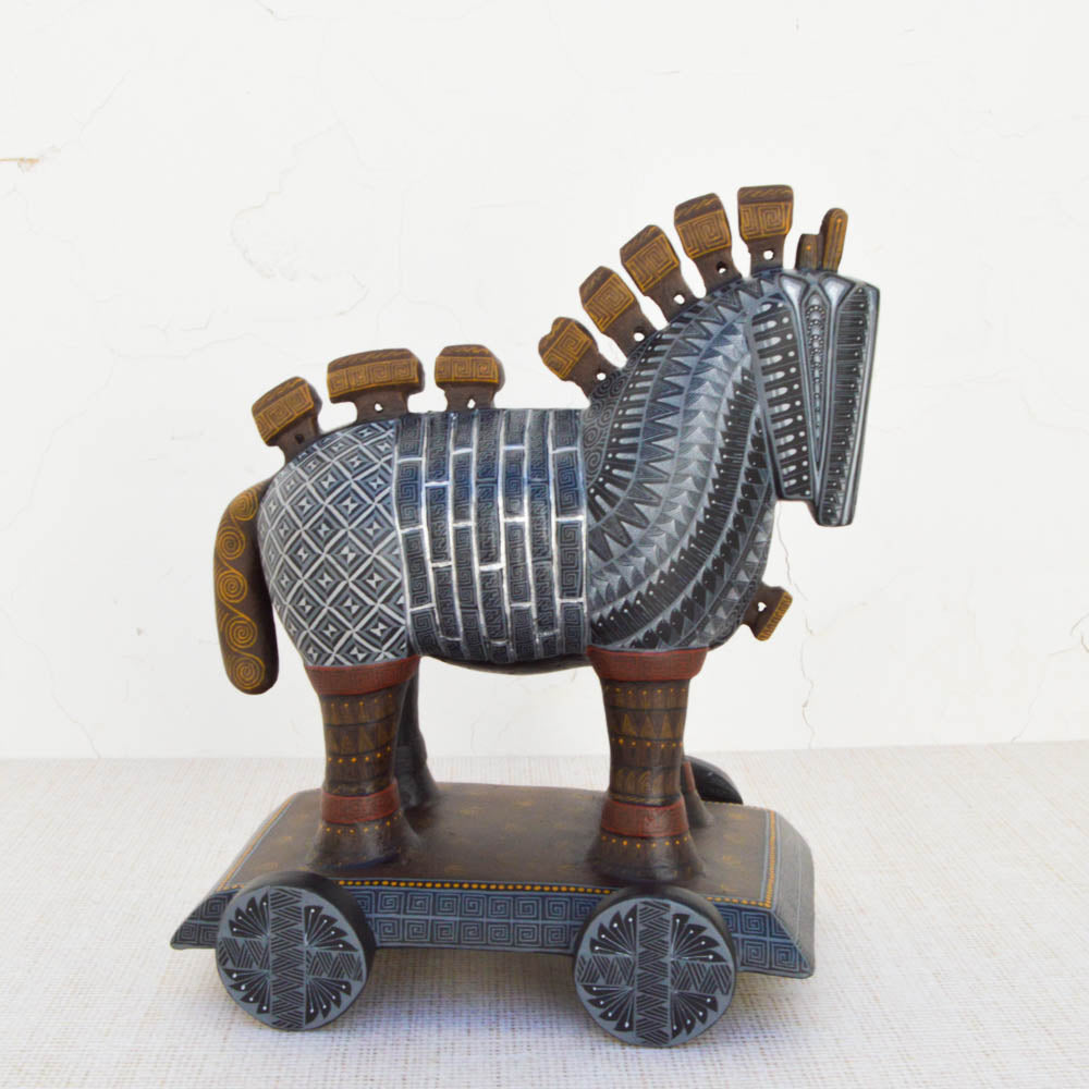 Trojan Horse Alebrije Oaxacan Wood Carving