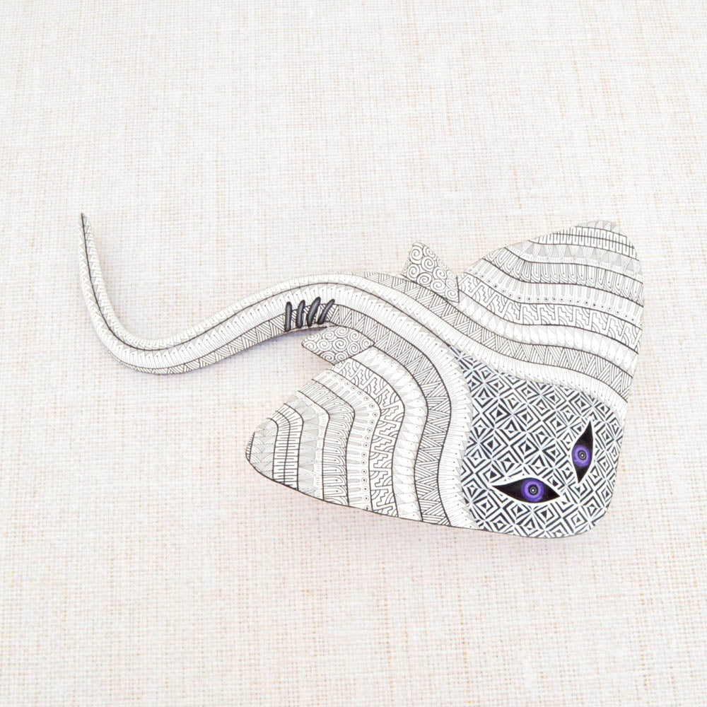 Stingray Alebrije Oaxacan Wood Carving