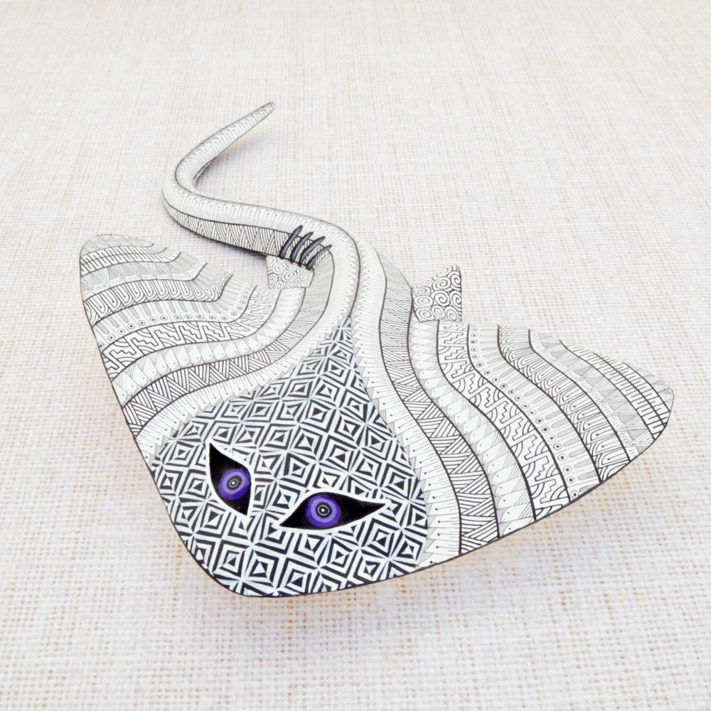 Stingray Alebrije Oaxacan Wood Carving