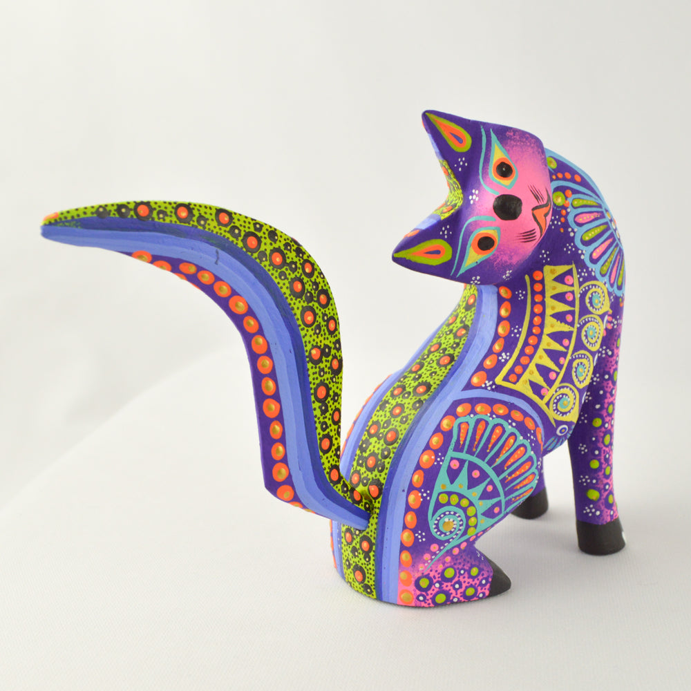 Cat Alebrije Oaxacan Wood Carving