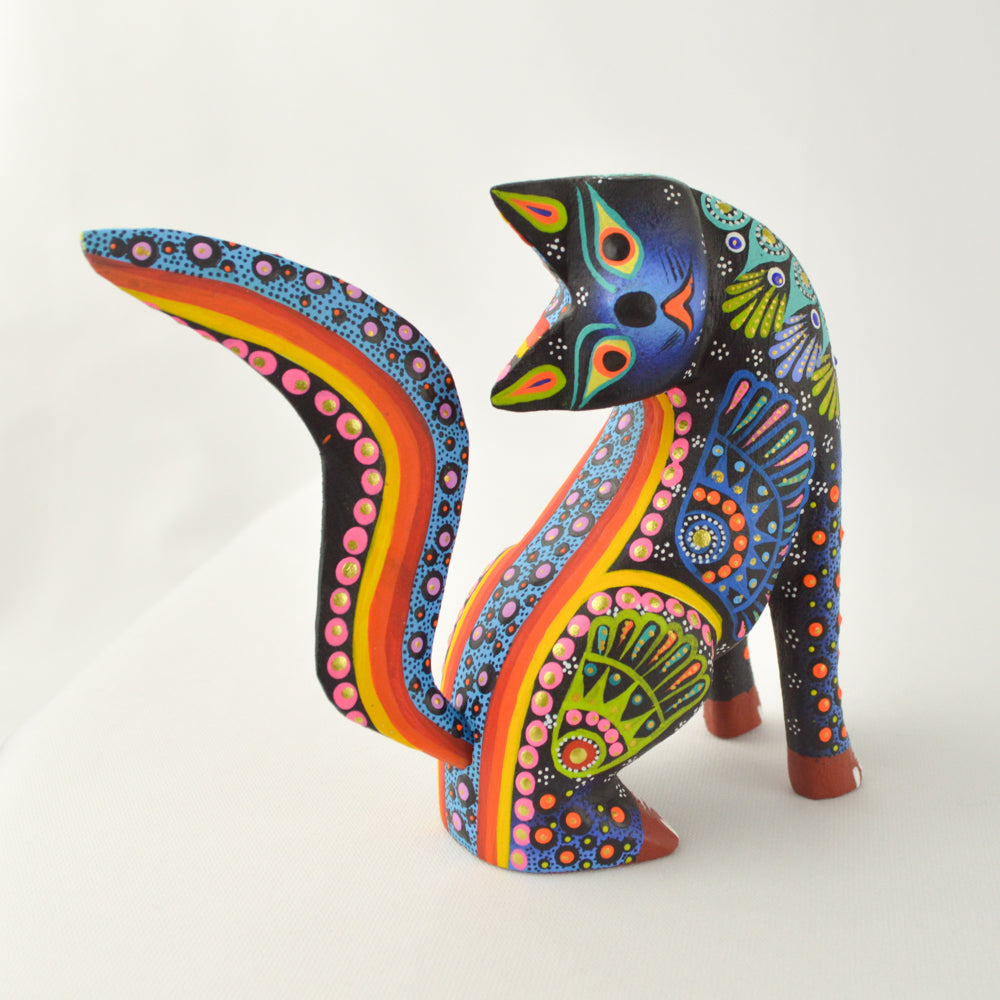Cat Alebrije Oaxacan Wood Carving
