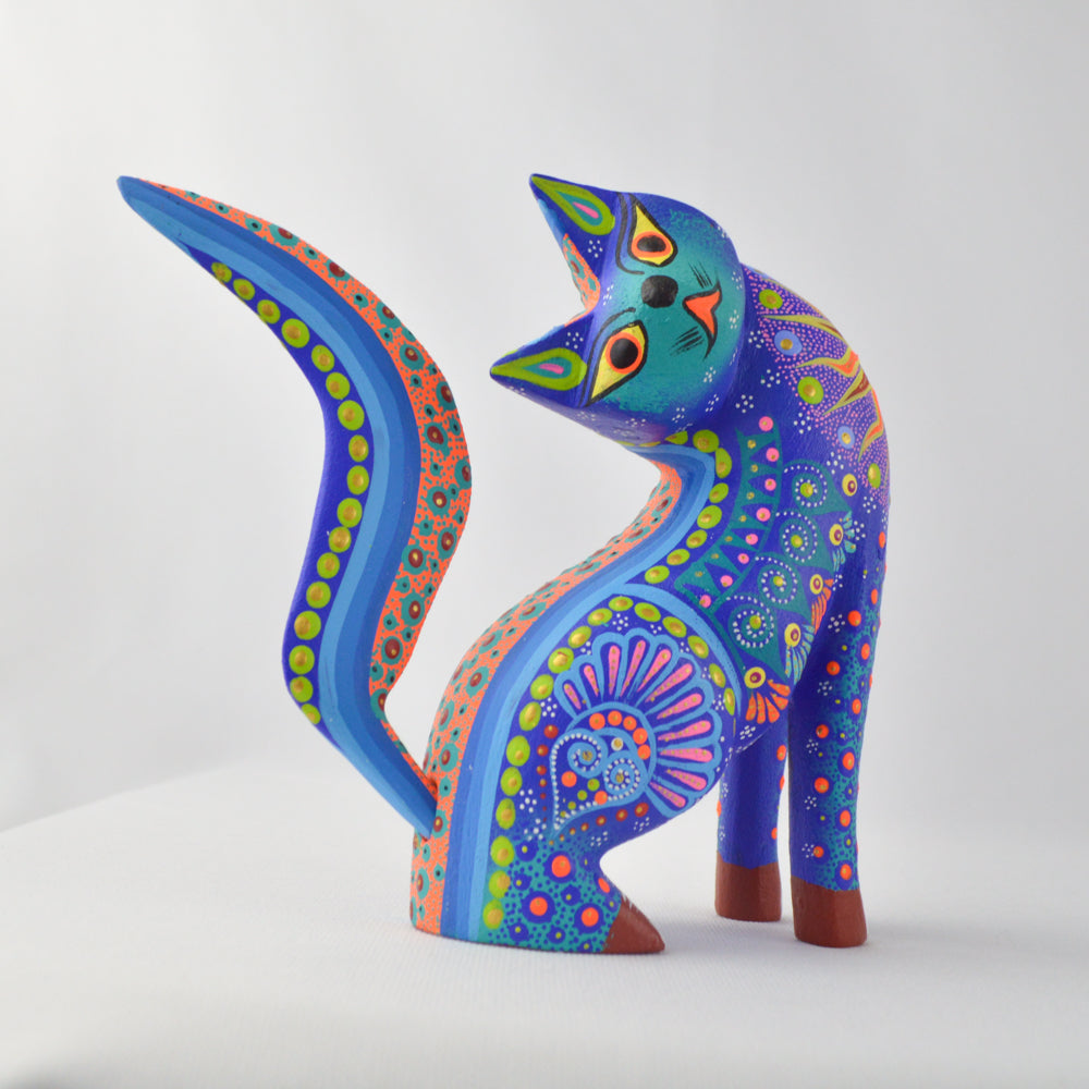 Cat Alebrije Oaxacan Wood Carving