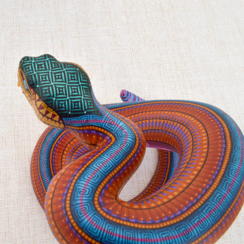 Snake Alebrije Oaxacan Wood Carving
