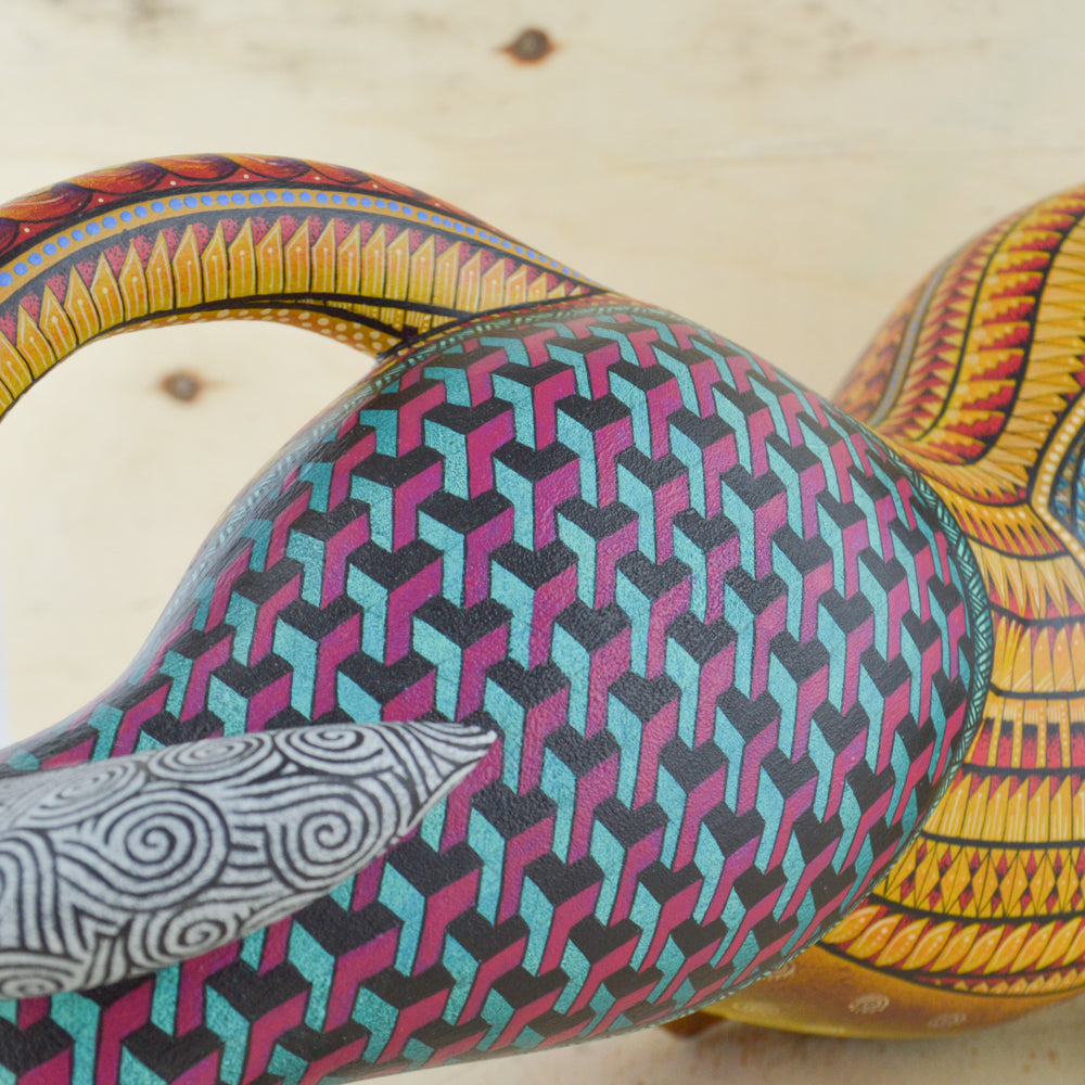 Bull Alebrije Oaxacan Wood Carving - magiamexica.com