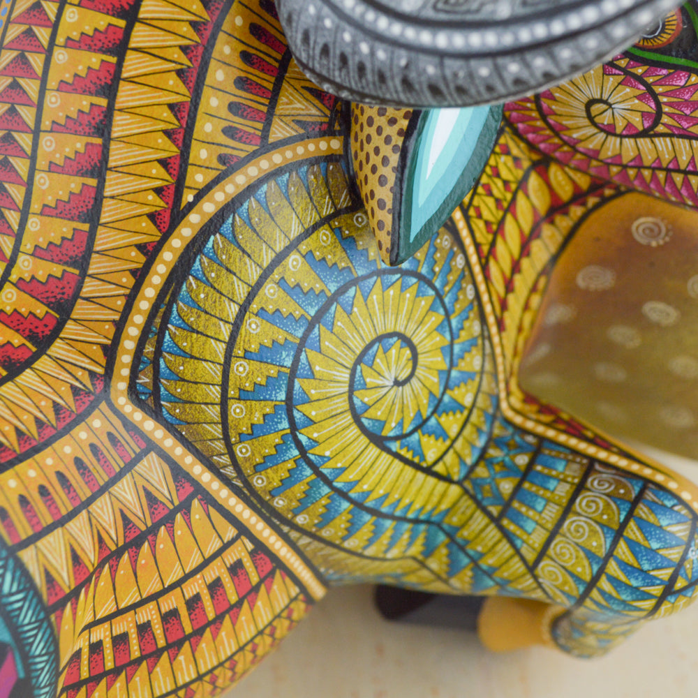 Bull Alebrije Oaxacan Wood Carving - magiamexica.com