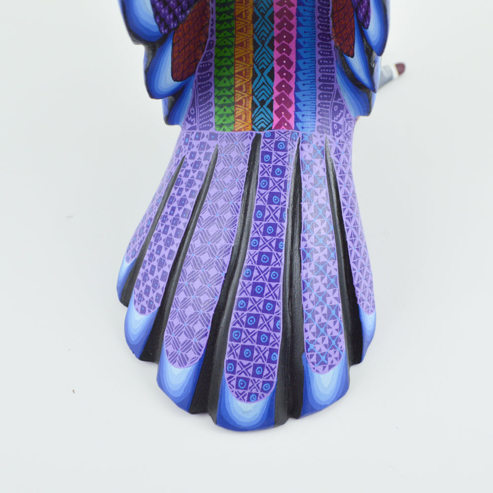 Oaxacan Eagle Alebrije — Hand-Painted Wood Carving | Mexican Folk Art | Artist-Signed