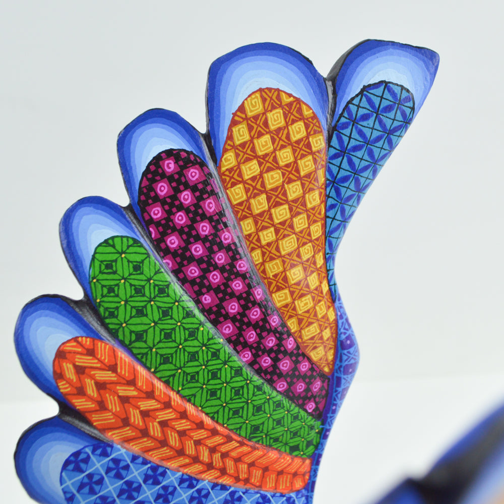 Oaxacan Eagle Alebrije — Hand-Painted Wood Carving | Mexican Folk Art | Artist-Signed