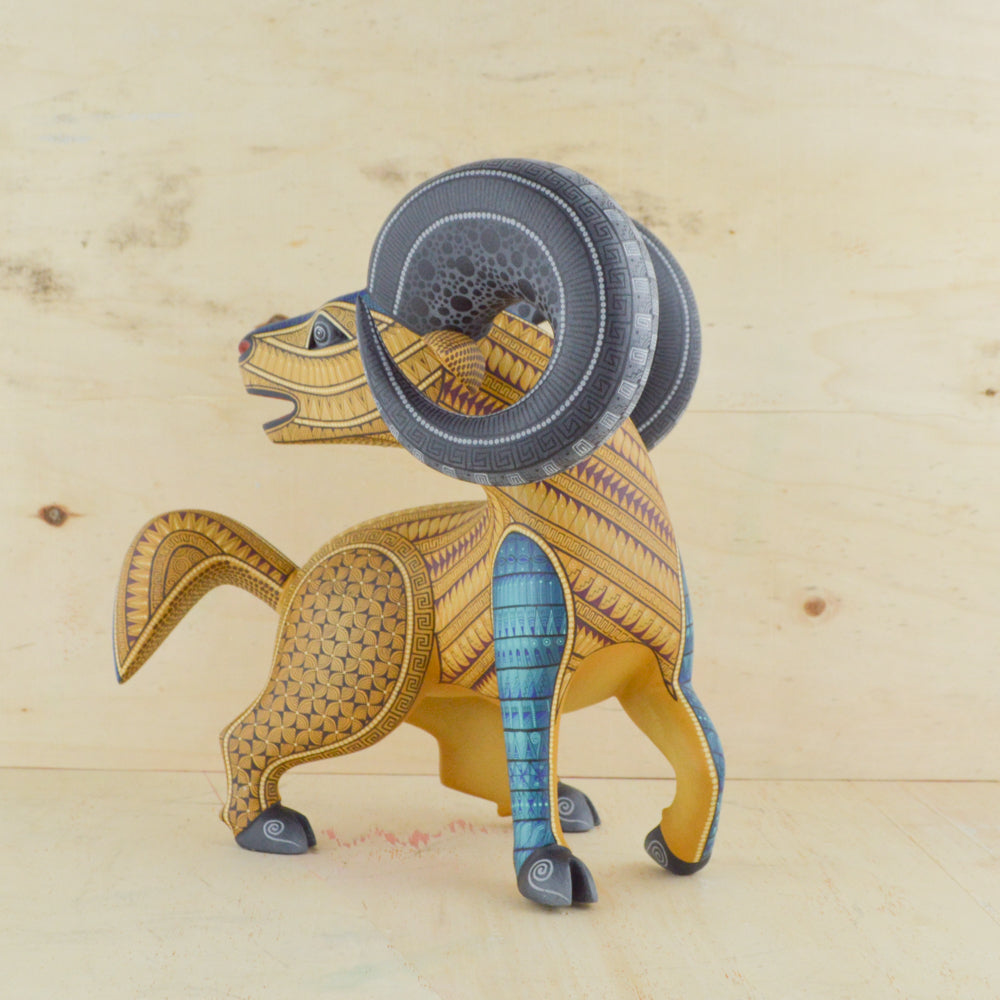Ram Alebrije Oaxacan Wood Carving - magiamexica.com