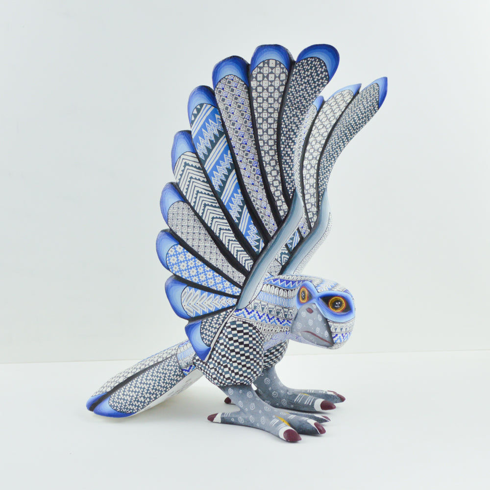 Oaxacan Eagle Alebrije | Hand-Painted Wood Carving | Magia Mexica