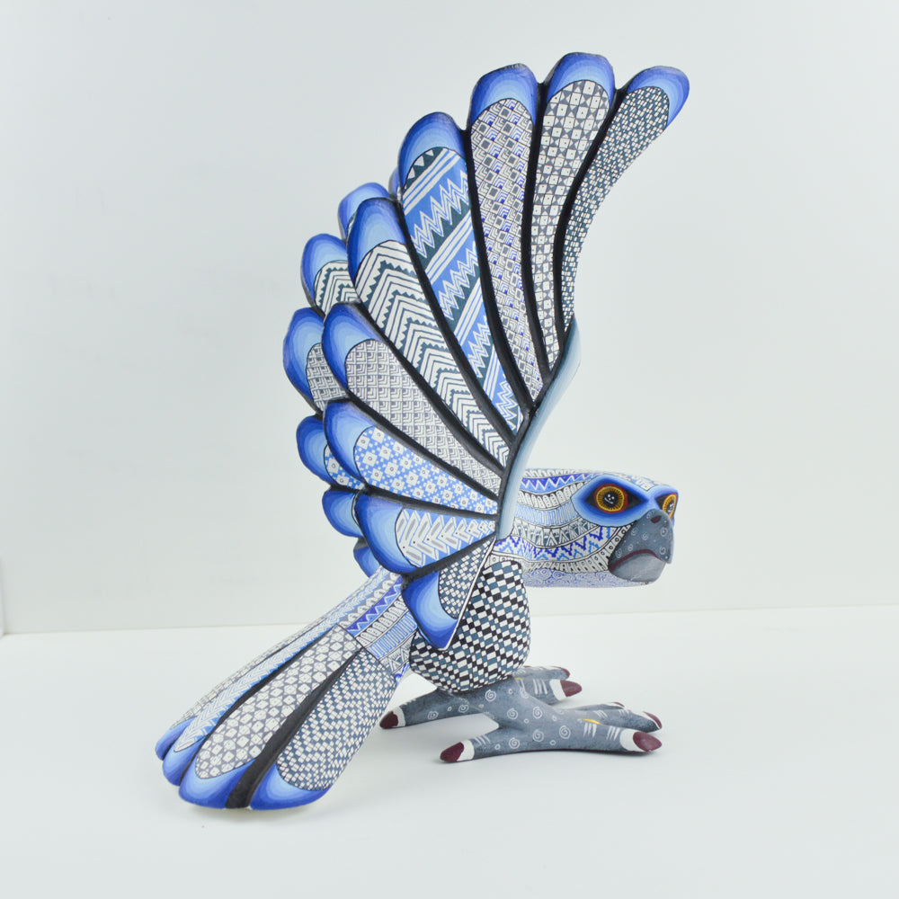 Oaxacan Eagle Alebrije | Hand-Painted Wood Carving | Magia Mexica