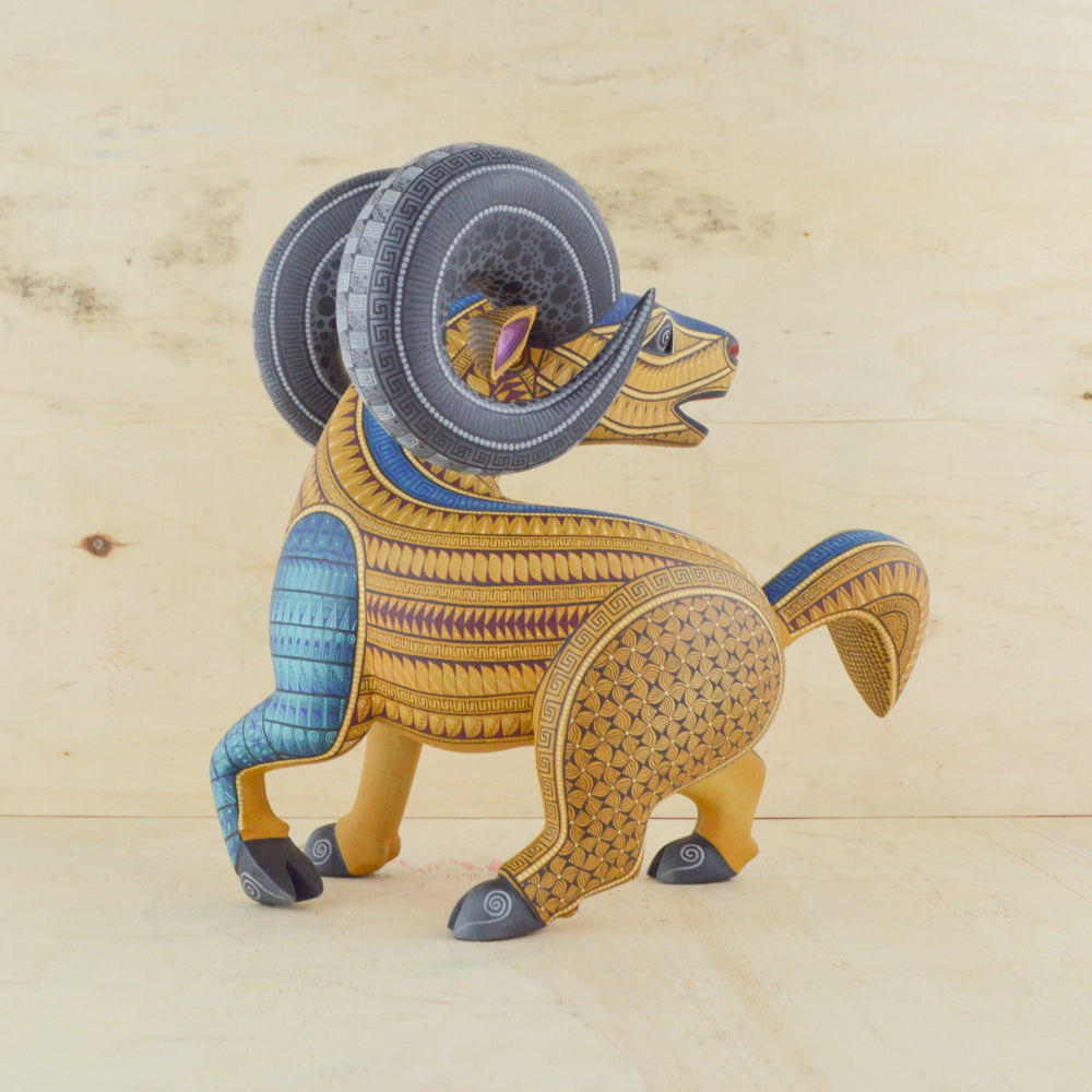 Ram Alebrije Oaxacan Wood Carving - magiamexica.com