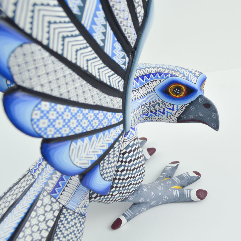 Oaxacan Eagle Alebrije | Hand-Painted Wood Carving | Magia Mexica