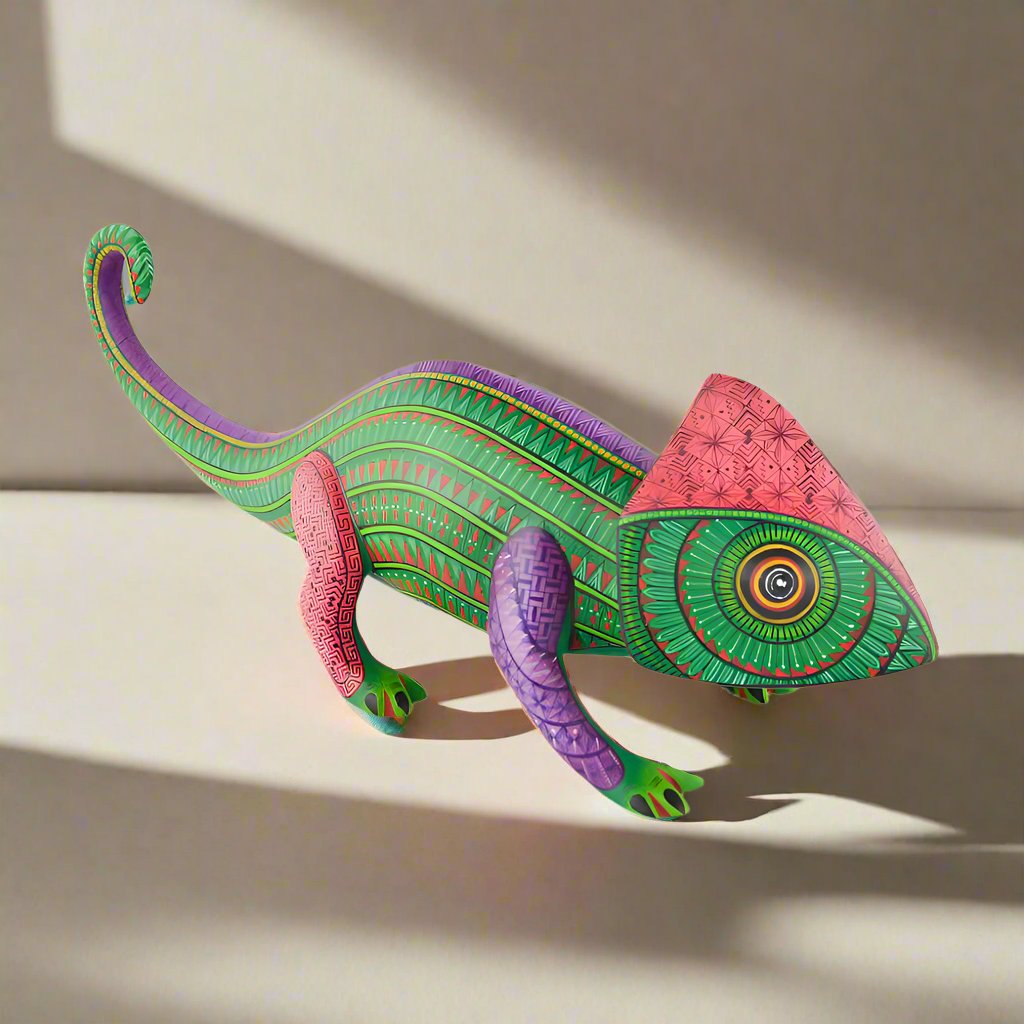 Chameleon Alebrije For Sale Oaxacan Wood Carving - magiamexica.com
