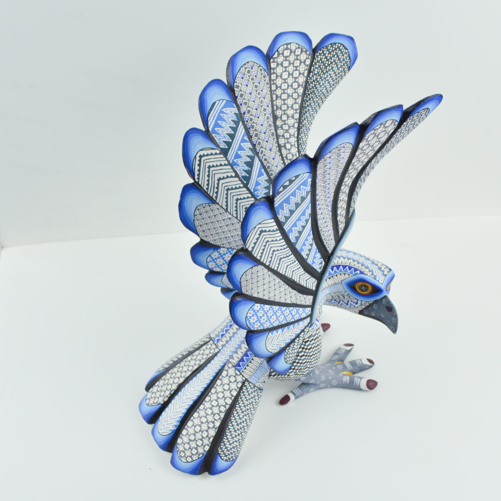 Oaxacan Eagle Alebrije | Hand-Painted Wood Carving | Magia Mexica