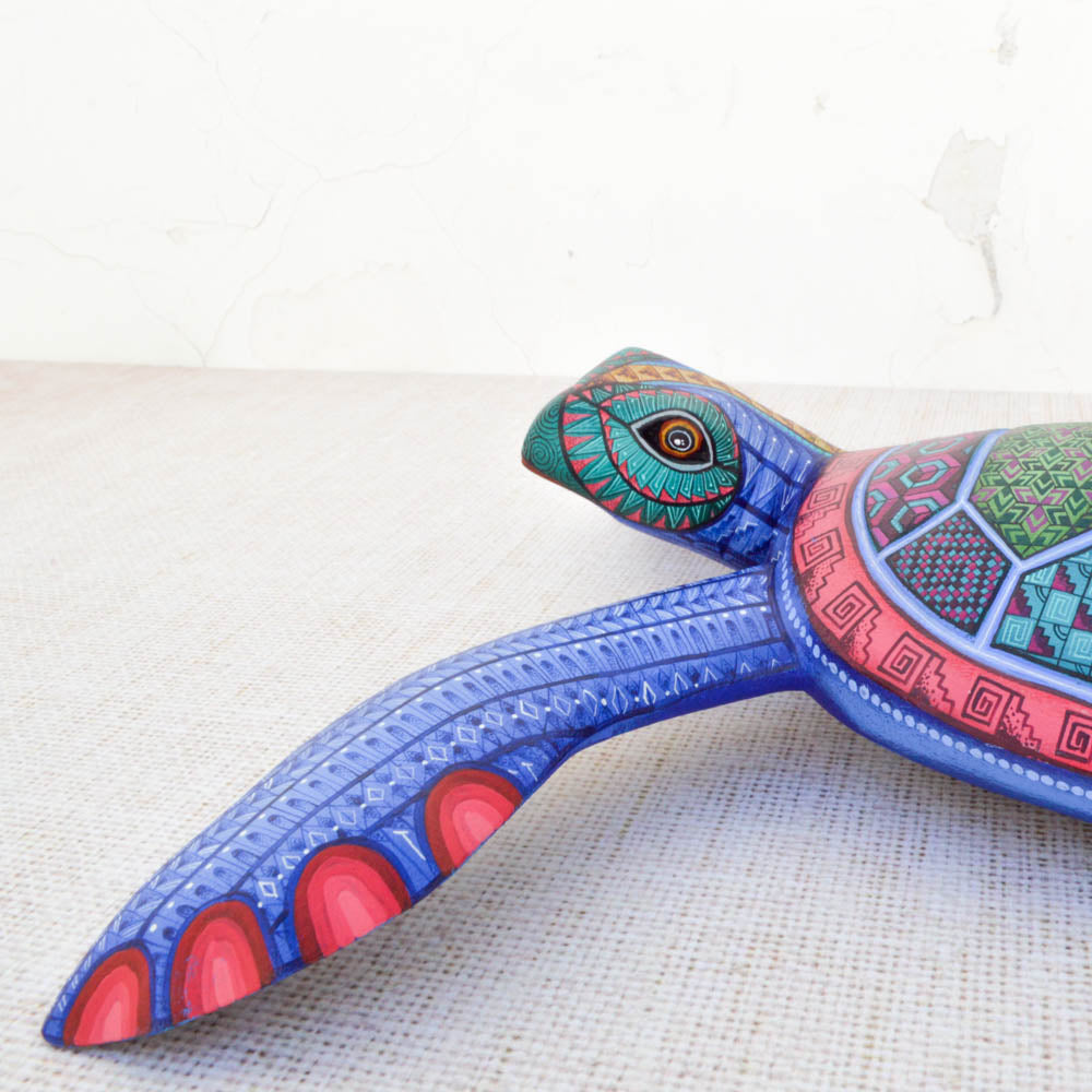Turtle Alebrije — Oaxacan Hand-Painted Wood Carving | Mexican Folk Art | Magia Mexica