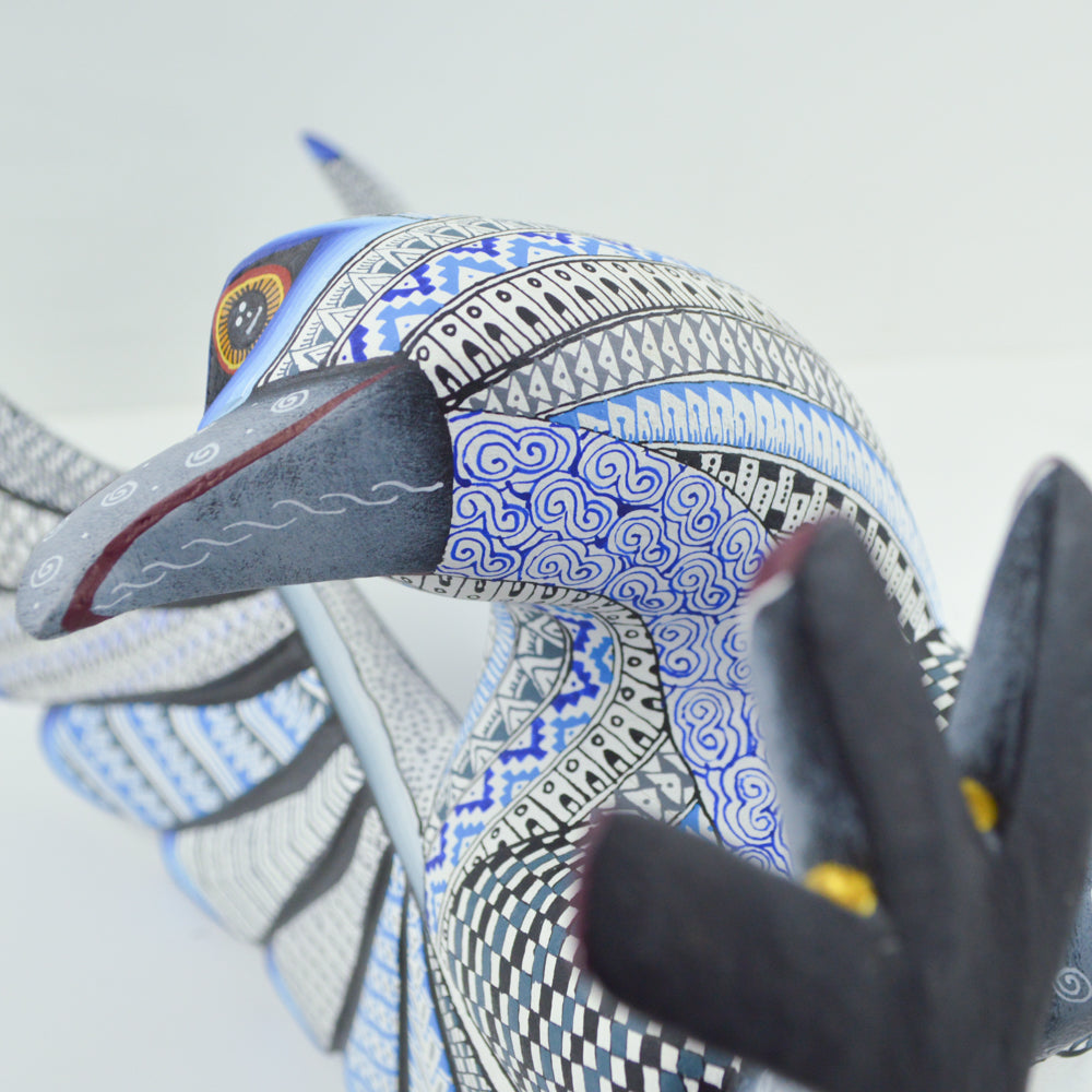 Oaxacan Eagle Alebrije | Hand-Painted Wood Carving | Magia Mexica