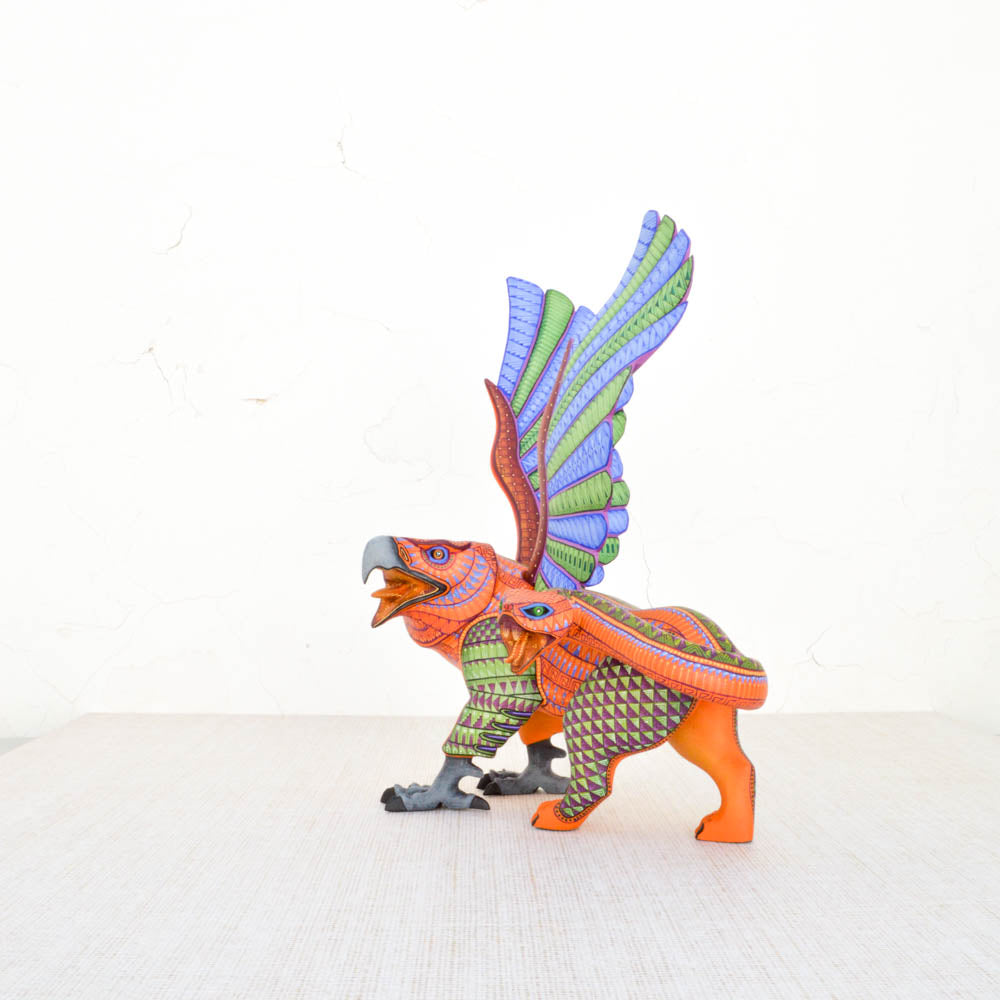 Jaguar Eagle snake Alebrije Oaxacan Wood Carving