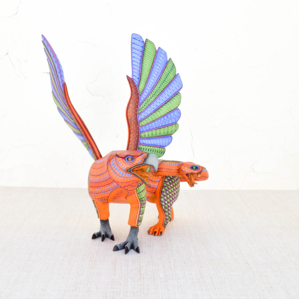 Fusion Jaguar Eagle snake Alebrije Oaxacan Wood Carving