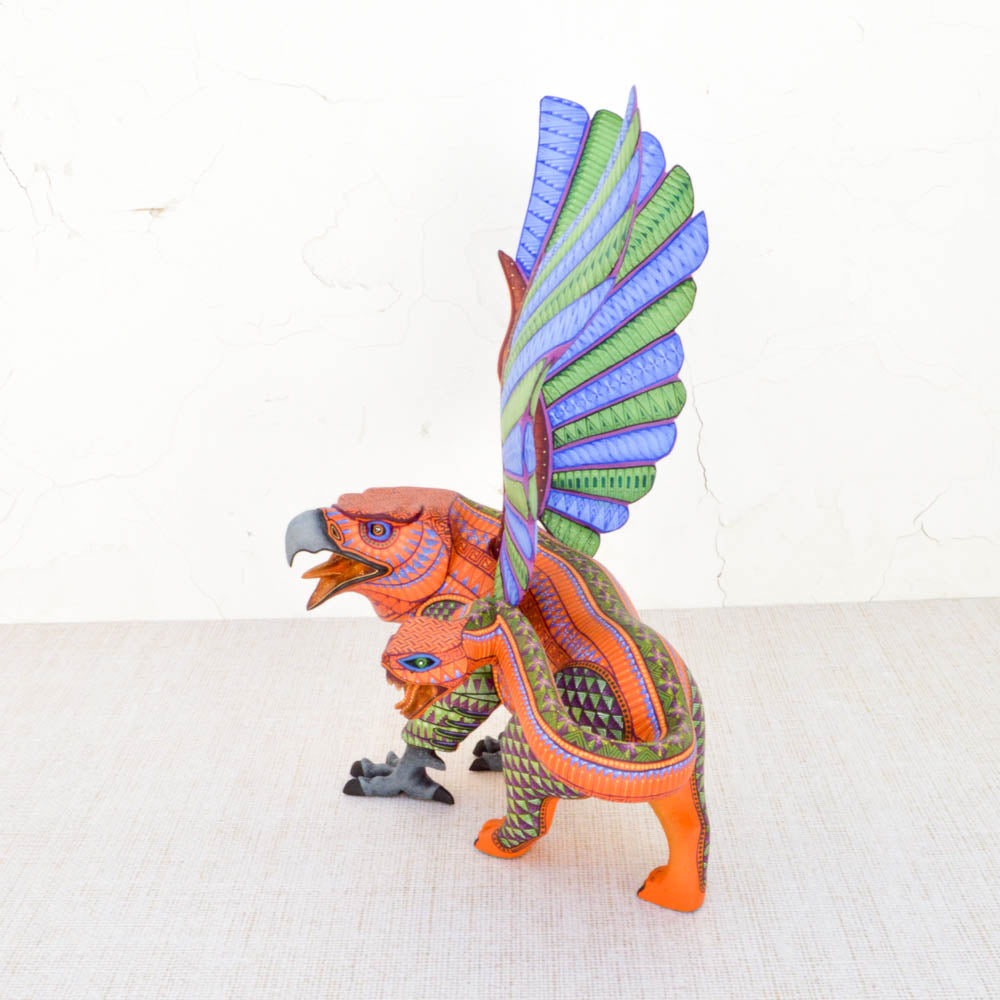 Jaguar Eagle snake Alebrije Oaxacan Wood Carving