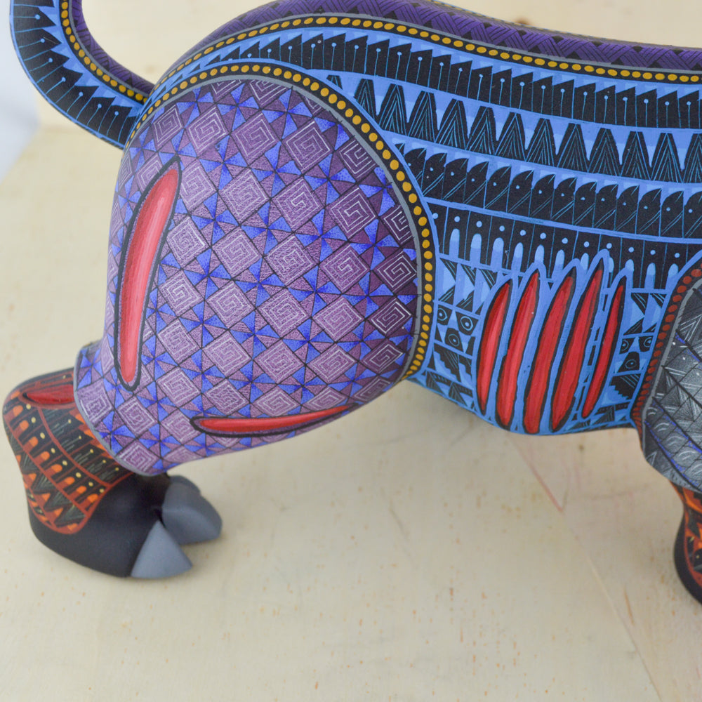 Rhino Alebrije Oaxacan Wood Carving - magiamexica.com