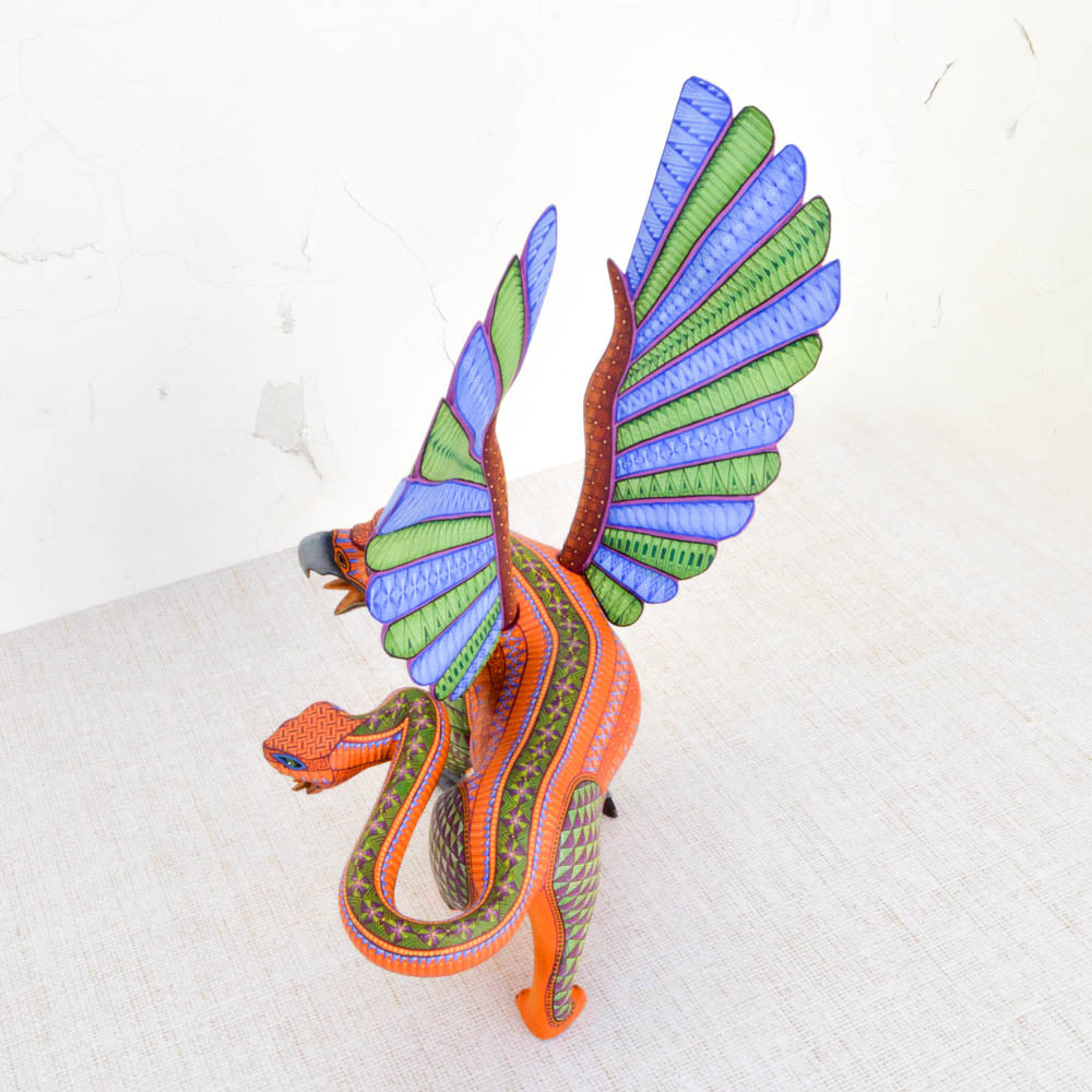Jaguar Eagle snake Alebrije Oaxacan Wood Carving